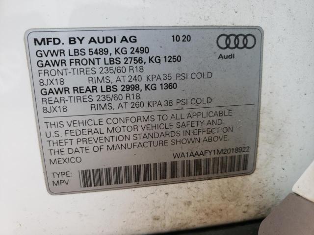 WA1AAAFY1M2018922 Audi Q5 PREMIUM