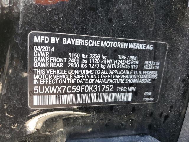 5UXWX7C59F0K31752 BMW X3 Xdrive35i