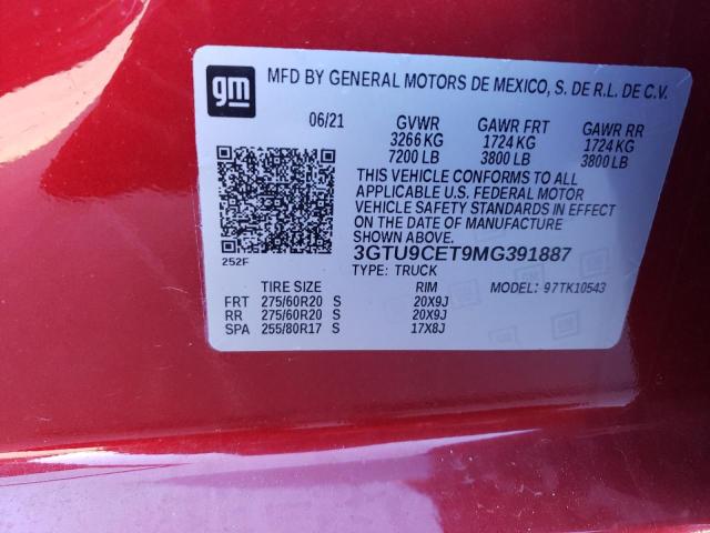 3GTU9CET9MG391887 GMC Sierra K1500 Elevation