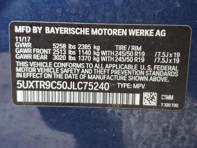5UXTR9C50JLC75240 BMW X3 Xdrive30i