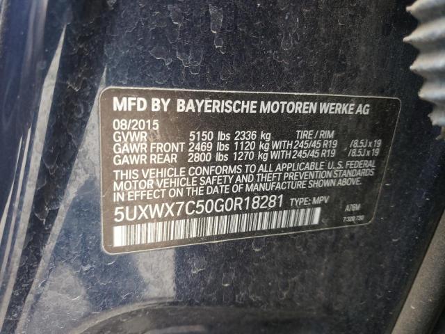 5UXWX7C50G0R18281 BMW X3 Xdrive35i