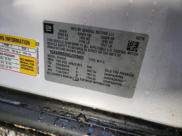 1GKKRNED9GJ289489 GMC ACADIA SLE