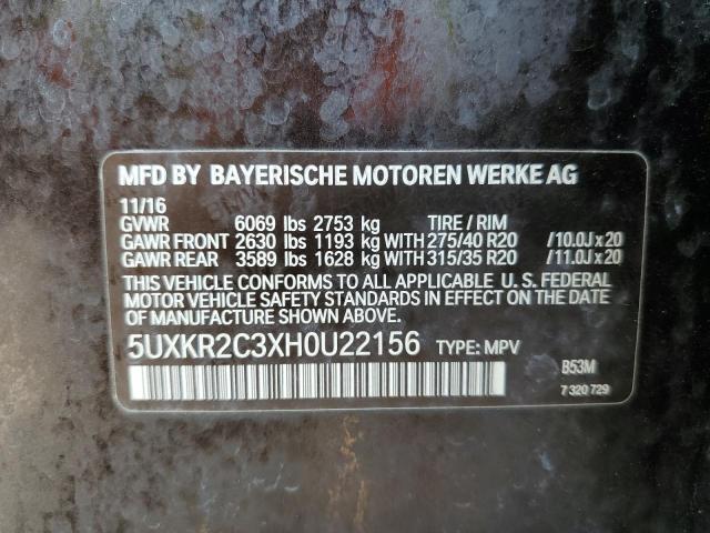 5UXKR2C3XH0U22156 BMW X5 Sdrive35i