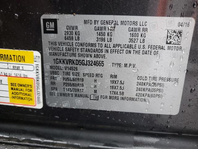 1GKKVRKD5GJ324665 GMC Acadia Slt-1