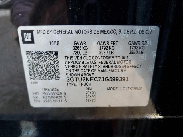 3GTU2NEC7JG599391 GMC Sierra K1500 Slt
