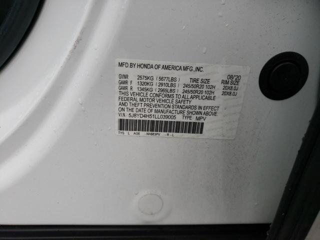 5J8YD4H51LL039005 Acura Mdx Technology