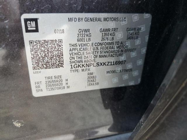 1GKKNPLSXKZ116907 GMC Acadia Denali