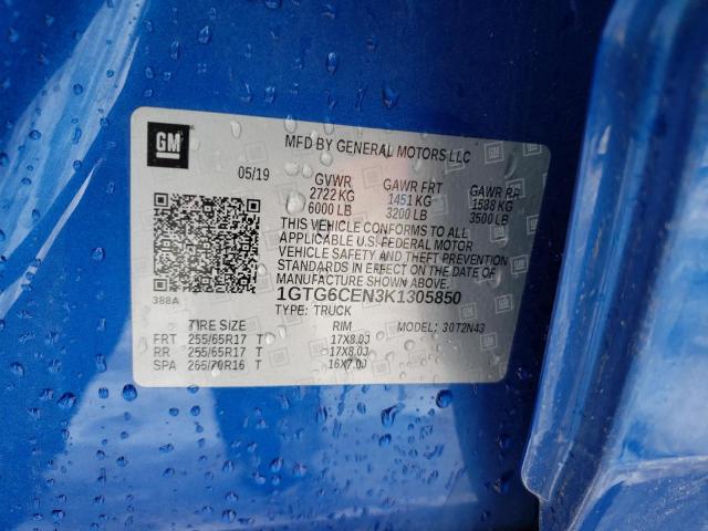1GTG6CEN3K1305850 GMC CANYON SLE
