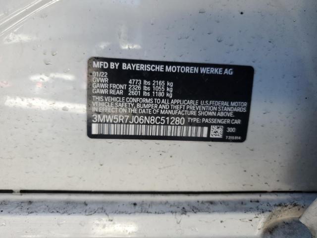 3MW5R7J06N8C51280 BMW 330XI