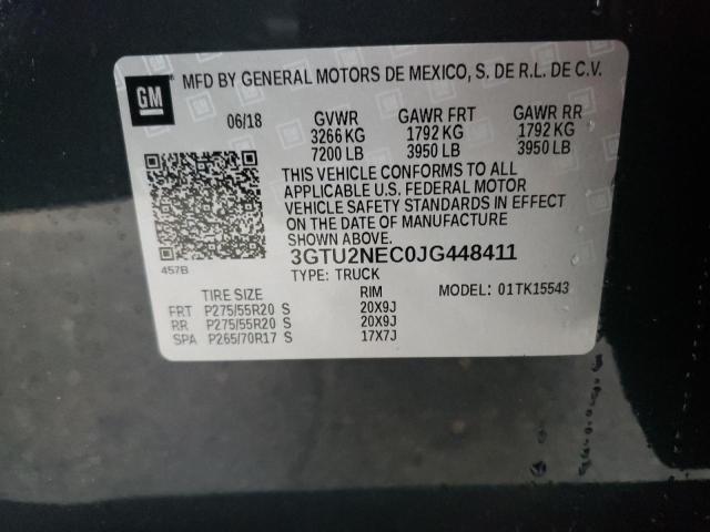 3GTU2NEC0JG448411 GMC Sierra K1500 Slt