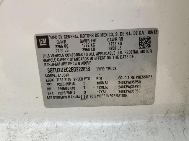 3GTU2UEC2EG222838 GMC Sierra K1500 Sle