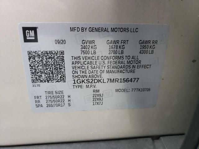 1GKS2DKL7MR156477 GMC YUKON DENALI