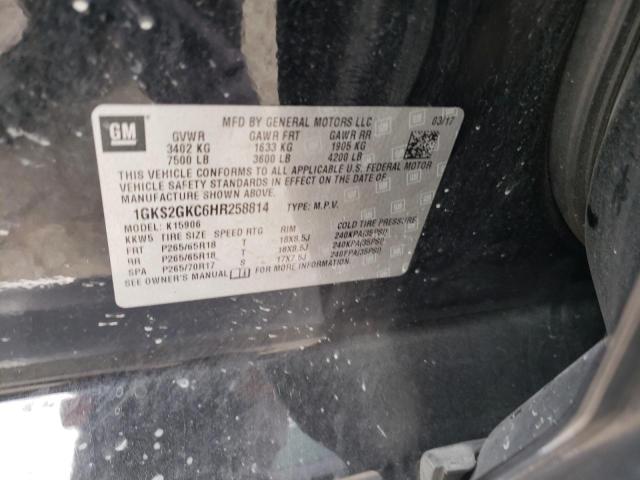 1GKS2GKC6HR258814 GMC Yukon Xl K1500 Slt