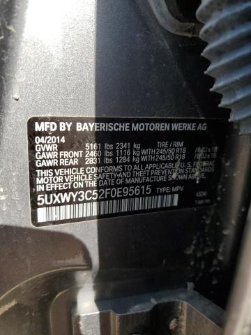 5UXWY3C52F0E95615 BMW X3 Xdrive28d