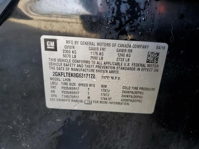 2GKFLTEK8G6317172 GMC Terrain Sle
