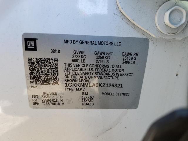 1GKKNMLA0KZ126321 GMC Acadia Slt-1