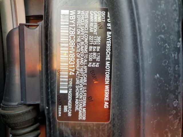 WBY1Z8C38HV893174 BMW I3 REX