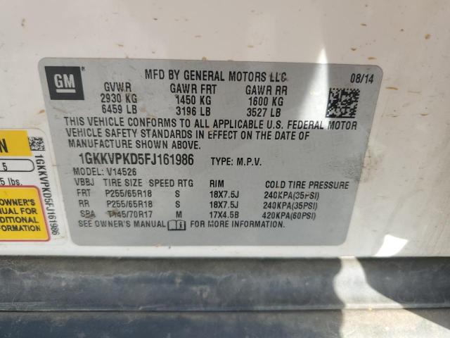1GKKVPKD5FJ161986 GMC ACADIA SLE