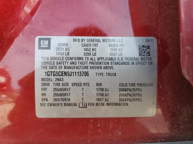 1GTG5CEN9J1113706 GMC CANYON SLE