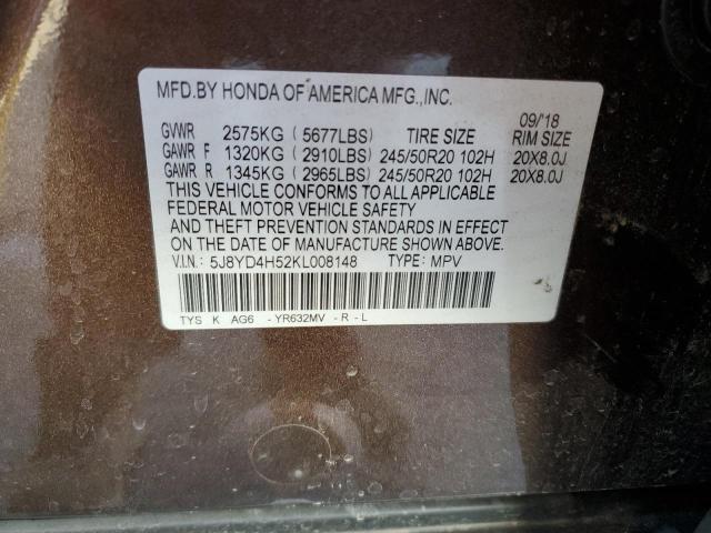 5J8YD4H52KL008148 Acura Mdx Technology