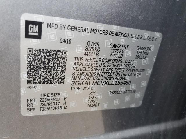 3GKALMEVXLL155450 GMC Terrain Sle