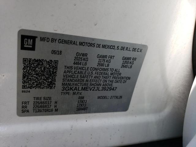 3GKALMEV2JL392947 GMC Terrain Sle