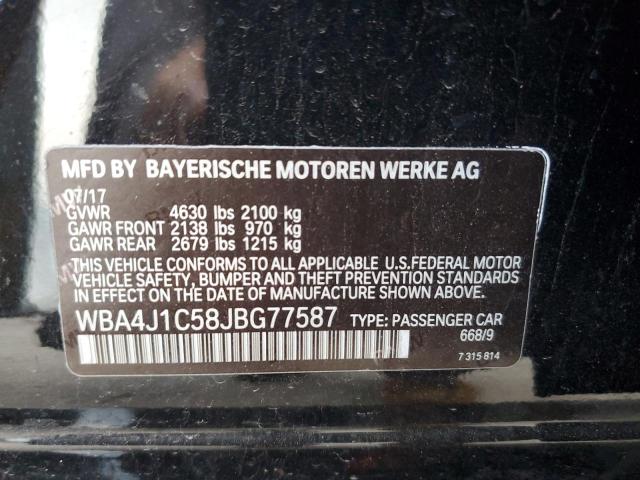 WBA4J1C58JBG77587 BMW 430i Gran Coupe
