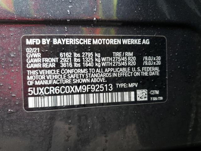 5UXCR6C0XM9F92513 BMW X5 Xdrive40i