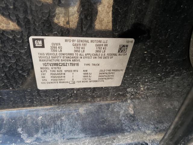 1GTV2MEC2GZ175916 GMC Sierra K1500 Sle