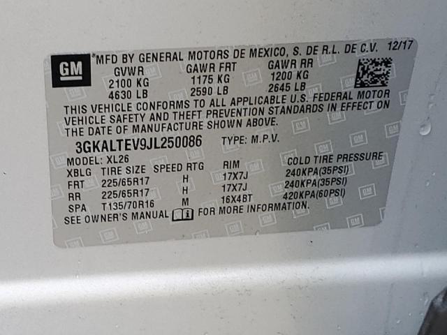 3GKALTEV9JL250086 GMC Terrain Sle