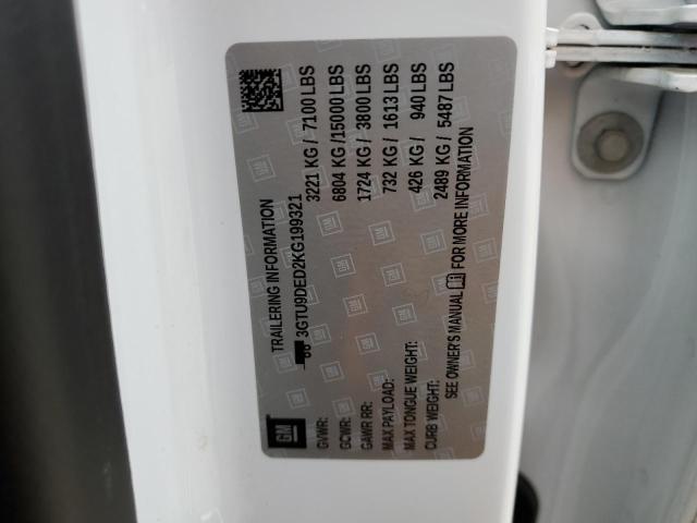 3GTU9DED2KG199321 GMC Sierra K1500 Slt