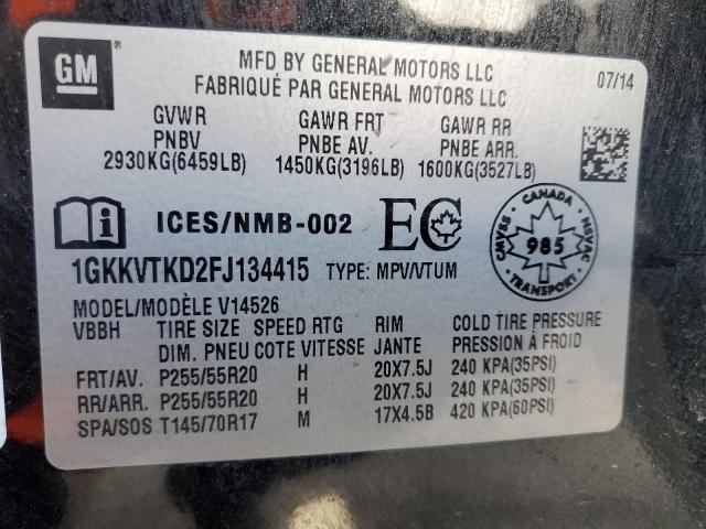 1GKKVTKD2FJ134415 GMC Acadia Denali