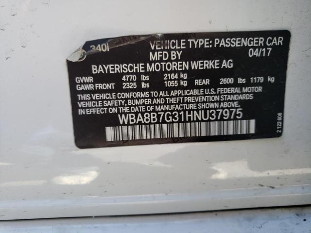 WBA8B7G31HNU37975 BMW 340 XI