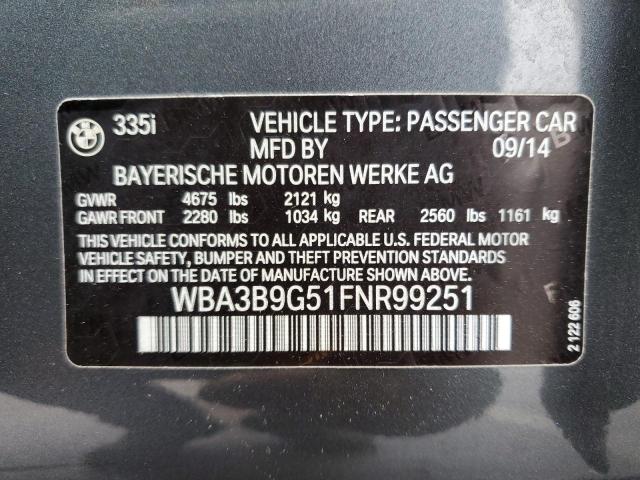 WBA3B9G51FNR99251 BMW 335 XI