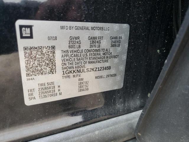 1GKKNULS2KZ123459 GMC Acadia Slt-1