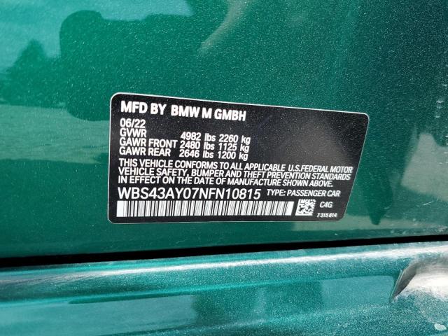 WBS43AY07NFN10815 BMW M3 Competition