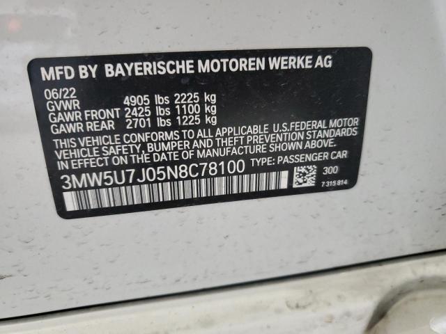 3MW5U7J05N8C78100 BMW M340I