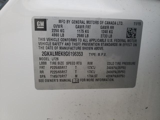 2GKALMEK8G6196353 GMC Terrain Sle