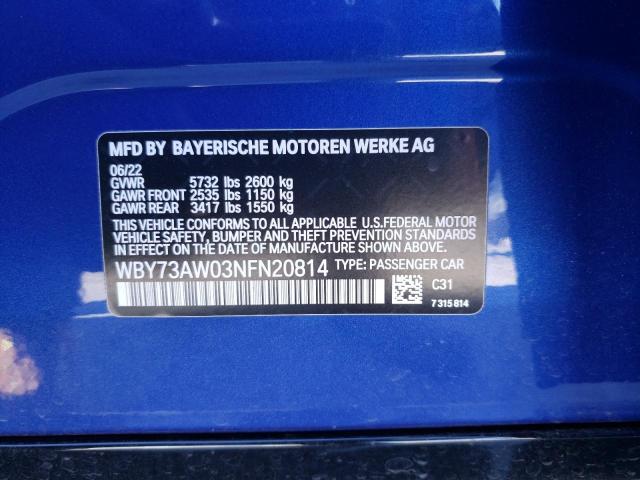WBY73AW03NFN20814 BMW I4 Edrive40