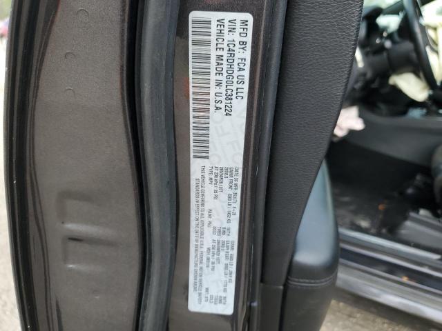 1C4RDHDG0LC381224 Dodge DURANGO GT