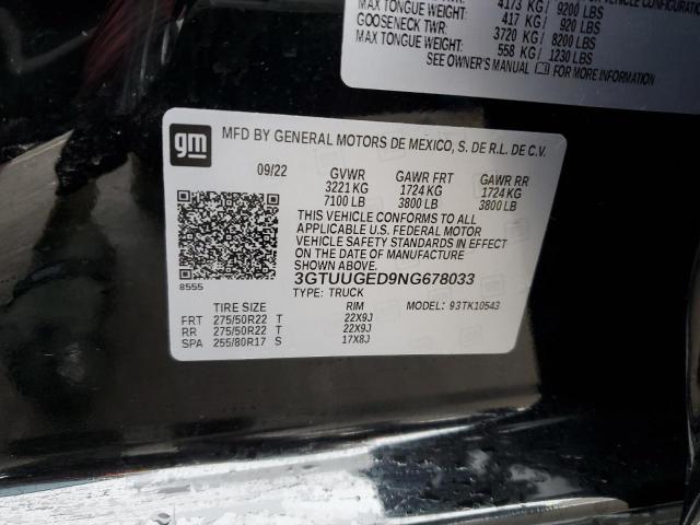3GTUUGED9NG678033 GMC Sierra K1500 Denali