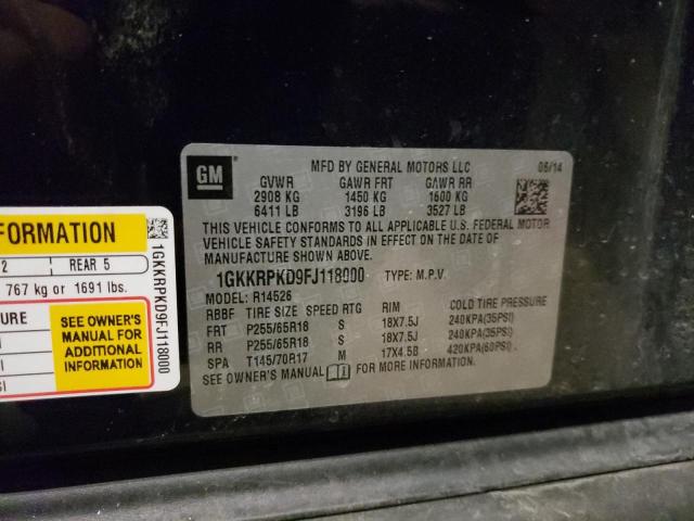 1GKKRPKD9FJ118000 GMC ACADIA SLE