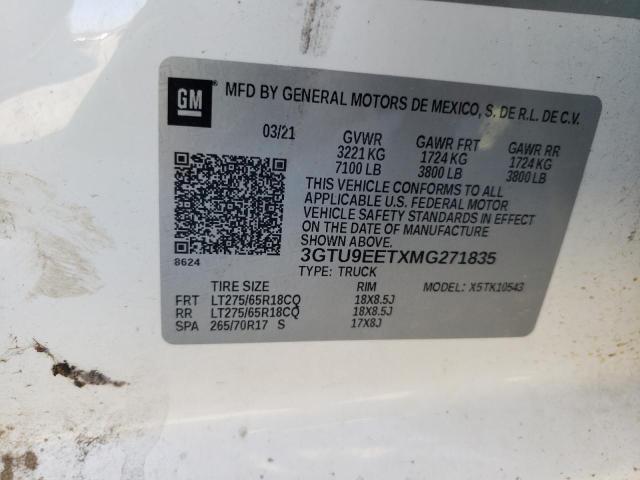 3GTU9EETXMG271835 GMC Sierra K1500 At4