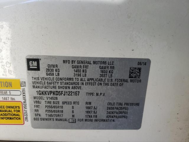 1GKKVPKD5FJ122167 GMC ACADIA SLE