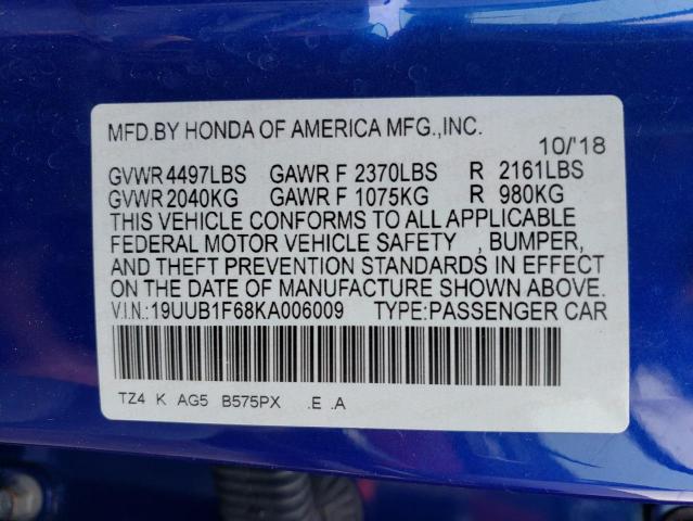 19UUB1F68KA006009 Acura Tlx Technology
