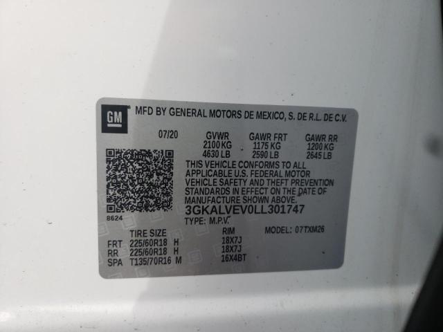 3GKALVEV0LL301747 GMC Terrain Slt