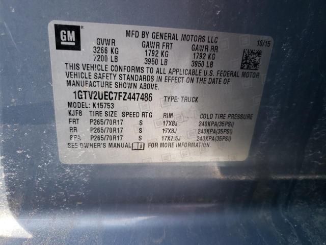 1GTV2UEC7FZ447486 GMC Sierra K1500 Sle