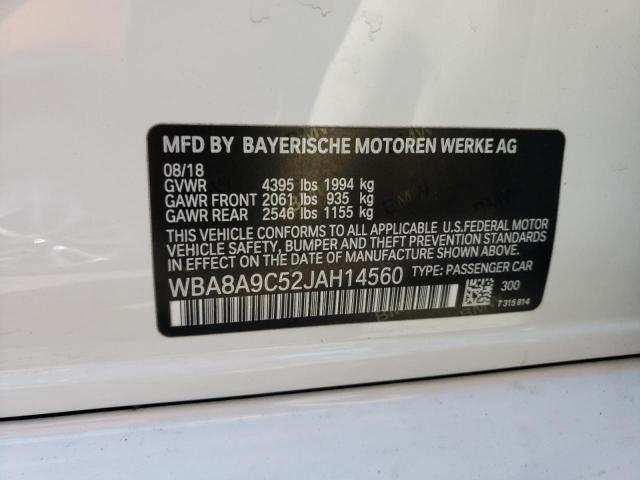 WBA8A9C52JAH14560 BMW 320 I