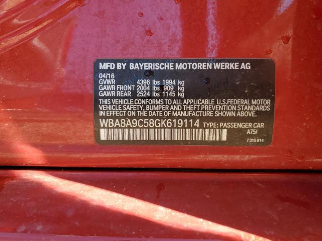 WBA8A9C58GK619114 BMW 320 I