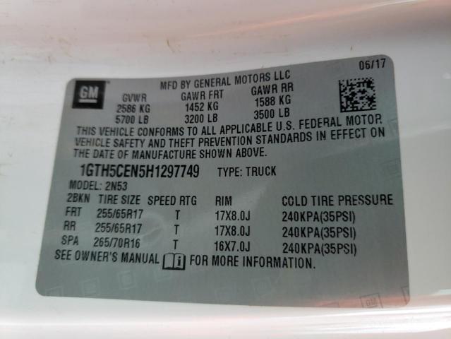 1GTH5CEN5H1297749 GMC CANYON SLE